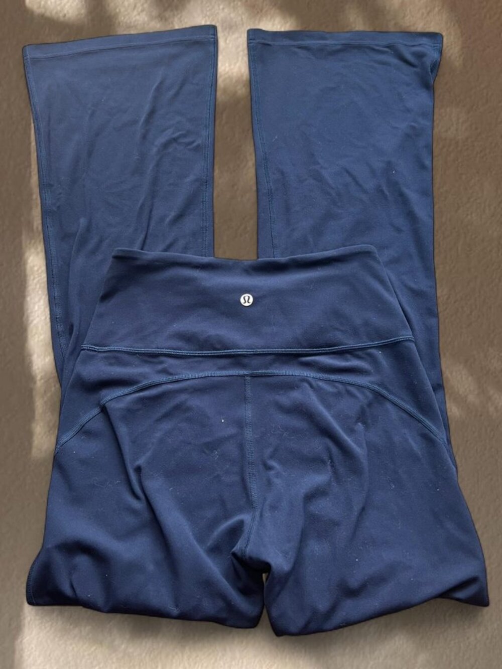 Lululemon 4 Navy high waist flare leggings groove pant leggings